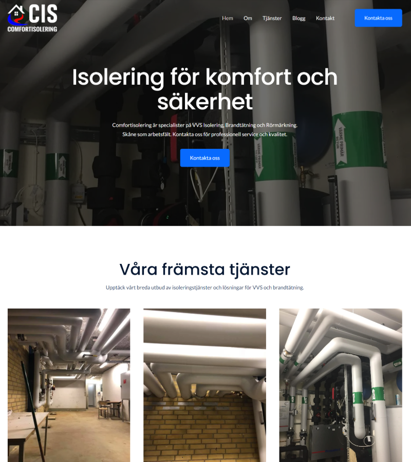 Comfortisolering Sjöbo - Hemsida